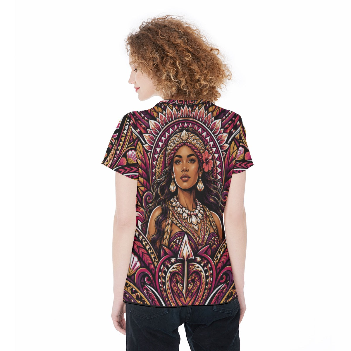 All-Over Print Round Neck T-Shirt