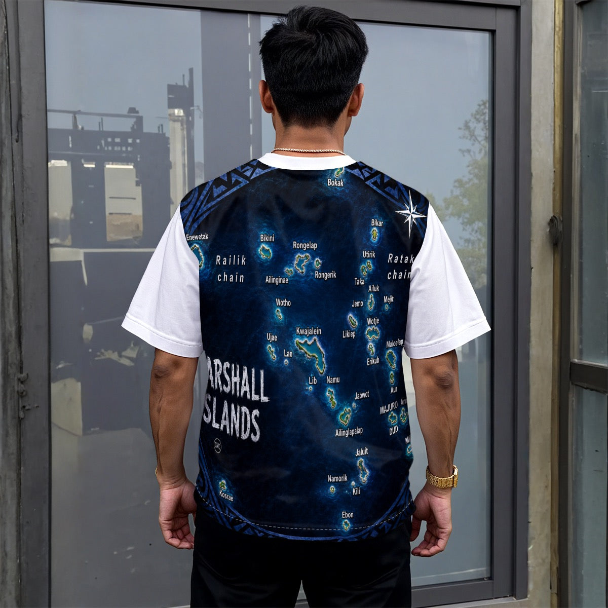 All-Over Print Unisex Drop-shoulder T-shirt|180GSM