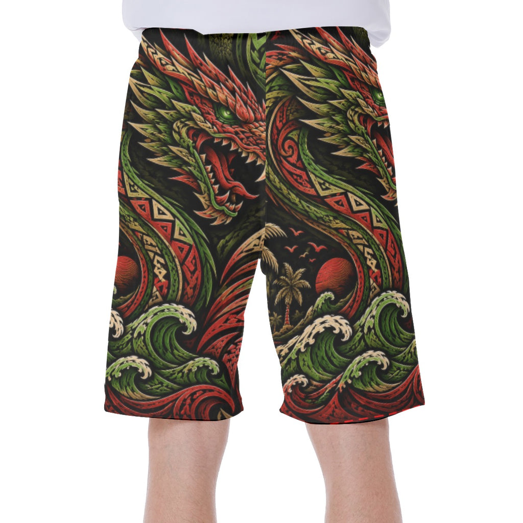 All-Over Print Men‘s Beach Shorts With Lining