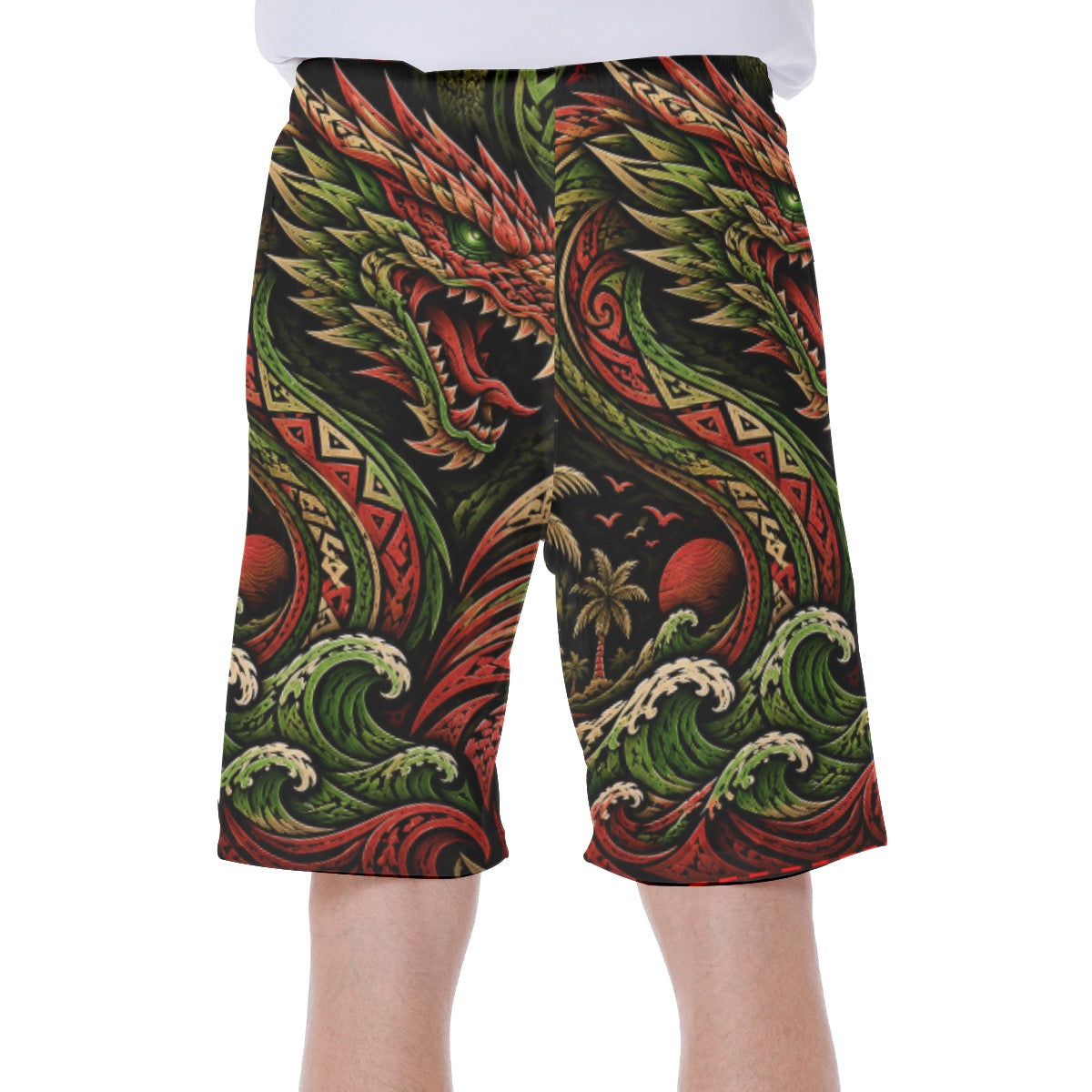 All-Over Print Men‘s Beach Shorts With Lining