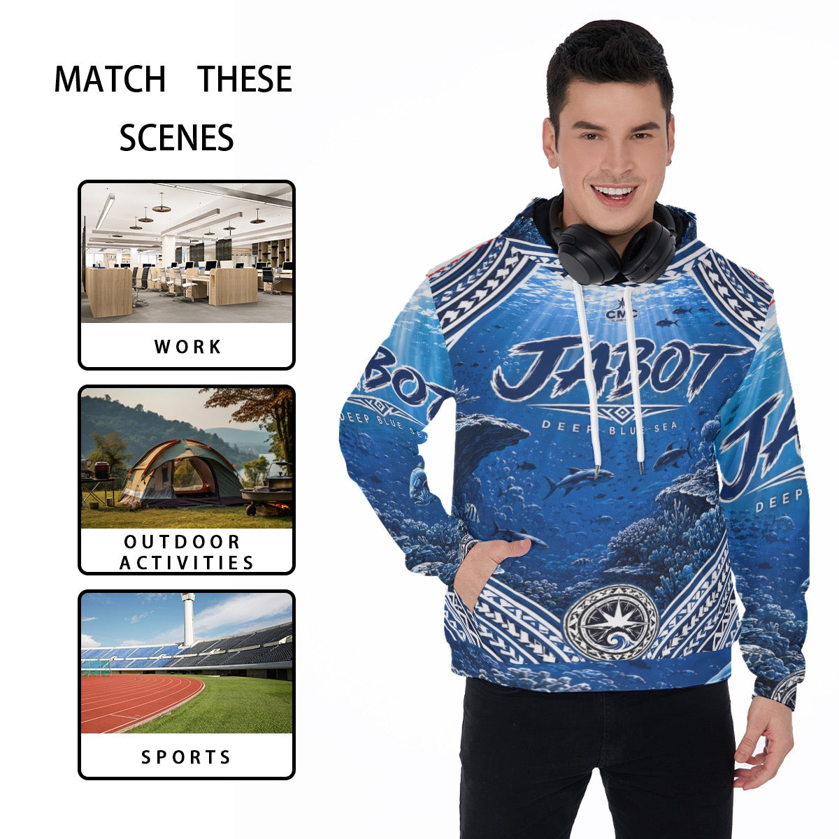 All-Over Print Men's Thicken Pullover Hoodie