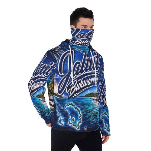 All-Over Print Men's Heavy Fleece Hoodie With Mask