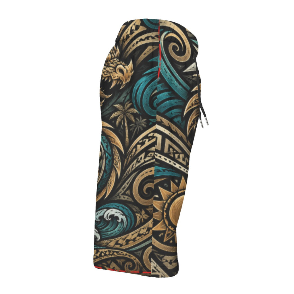 All-Over Print Men‘s Beach Shorts With Lining