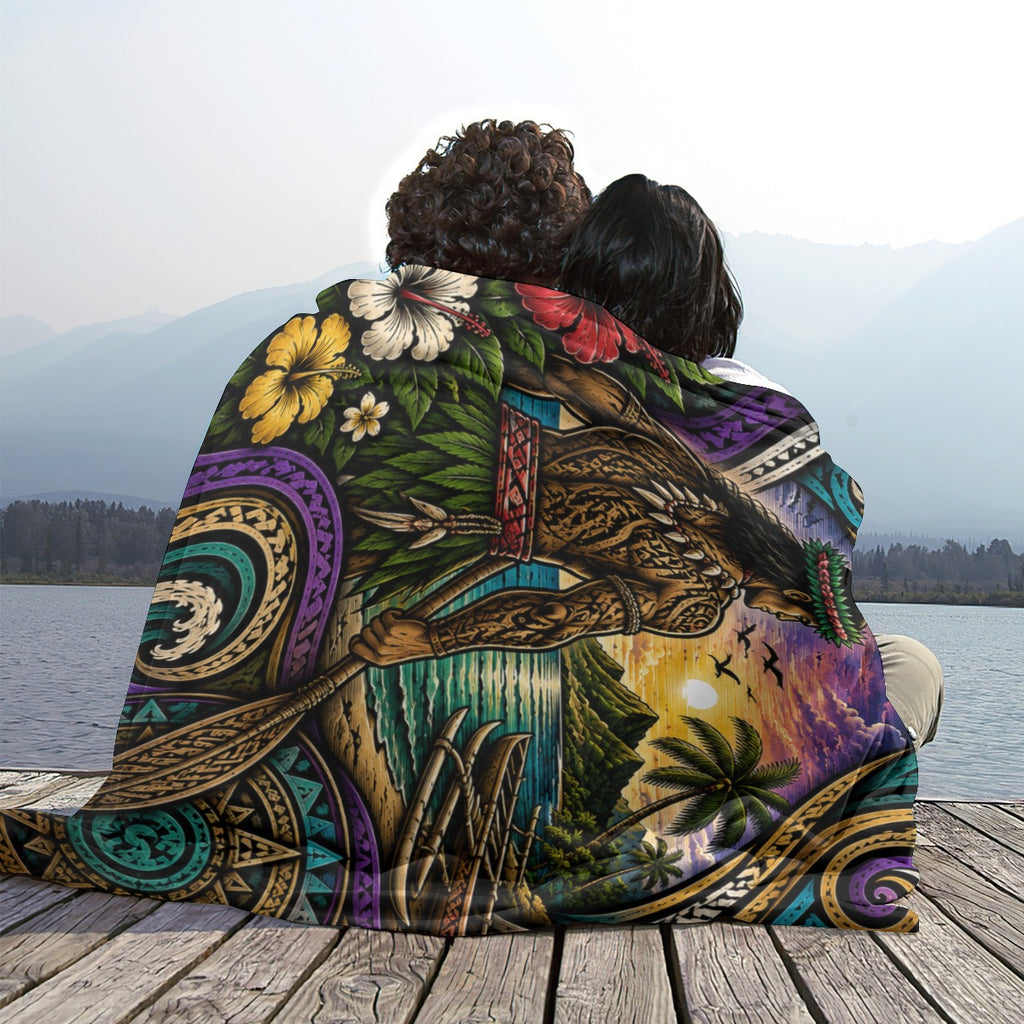 Single-Side Printing Flannel Blanket