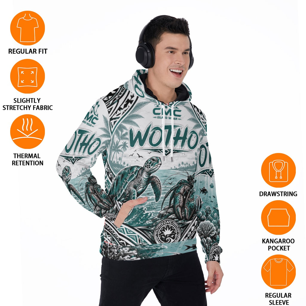 All-Over Print Men's Thicken Pullover Hoodie