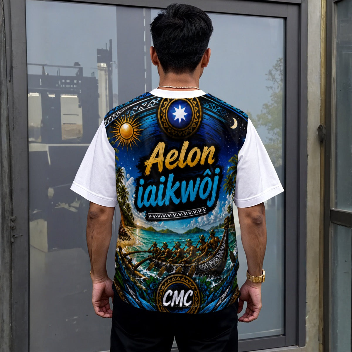 All-Over Print Unisex Drop-shoulder T-shirt|180GSM