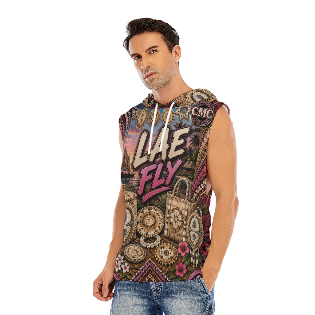 All-Over Print Men’s Sleeveless Pullover Hoodie
