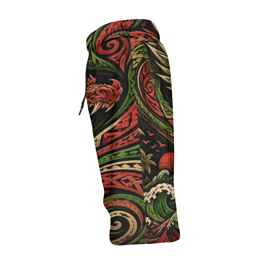All-Over Print Men‘s Beach Shorts With Lining