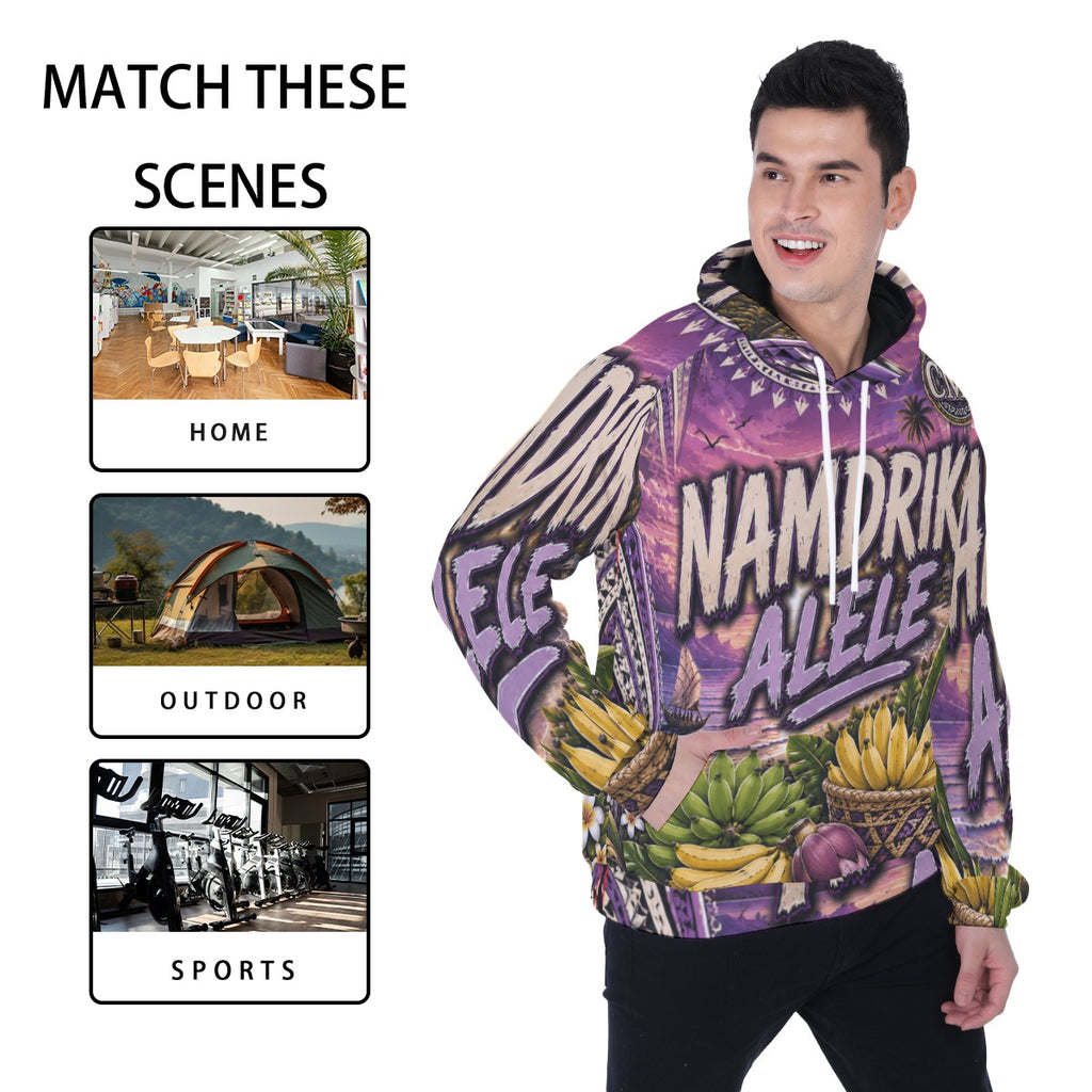 All-Over Print Men's Heavy Fleece Raglan Hoodie