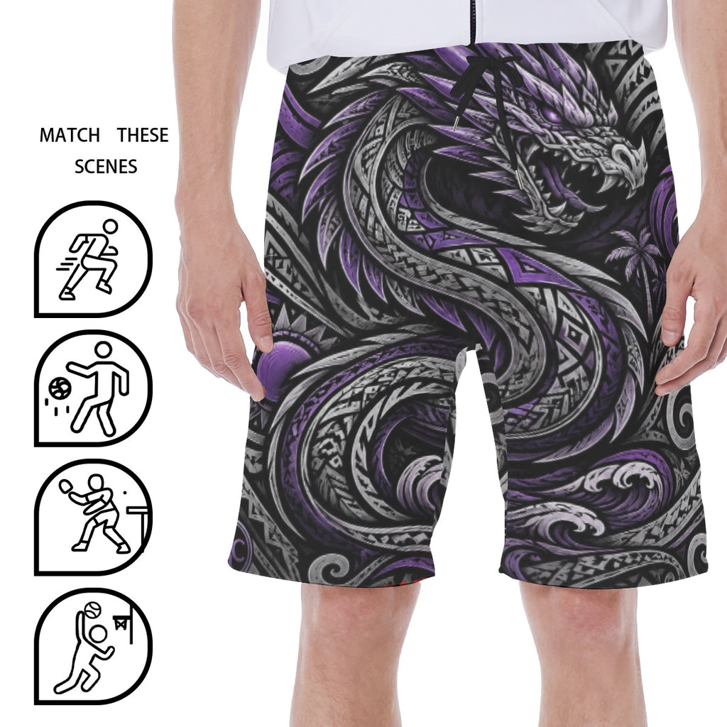 All-Over Print Men‘s Beach Shorts With Lining