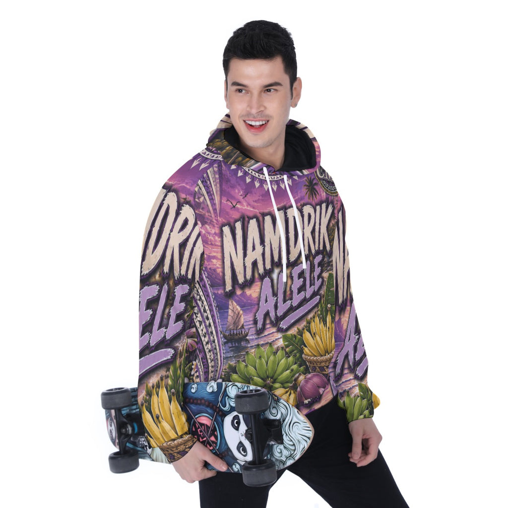 All-Over Print Men's Heavy Fleece Raglan Hoodie