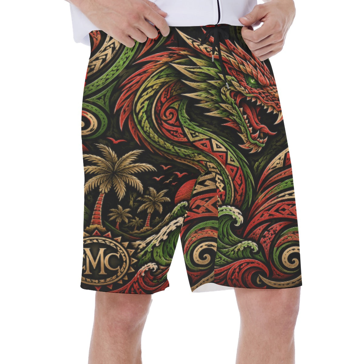 All-Over Print Men‘s Beach Shorts With Lining