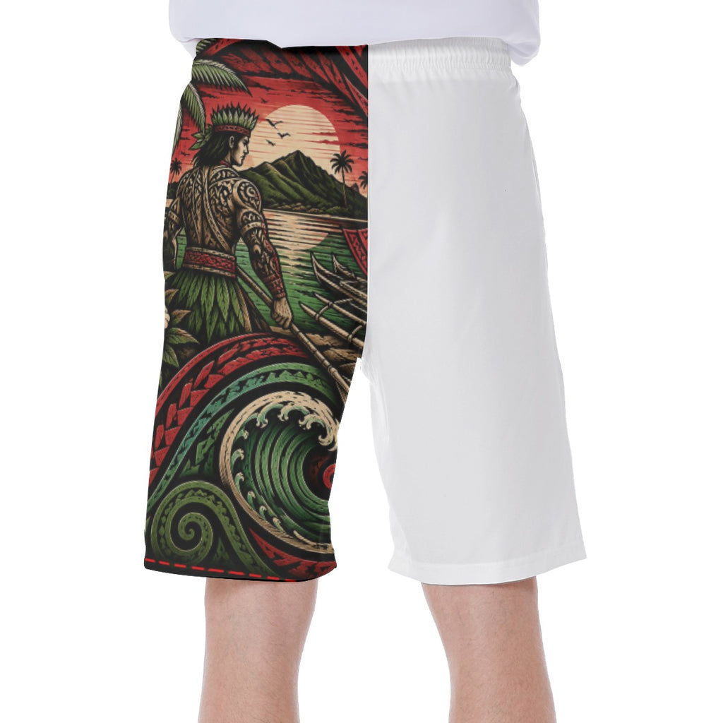 All-Over Print Men‘s Beach Shorts With Lining