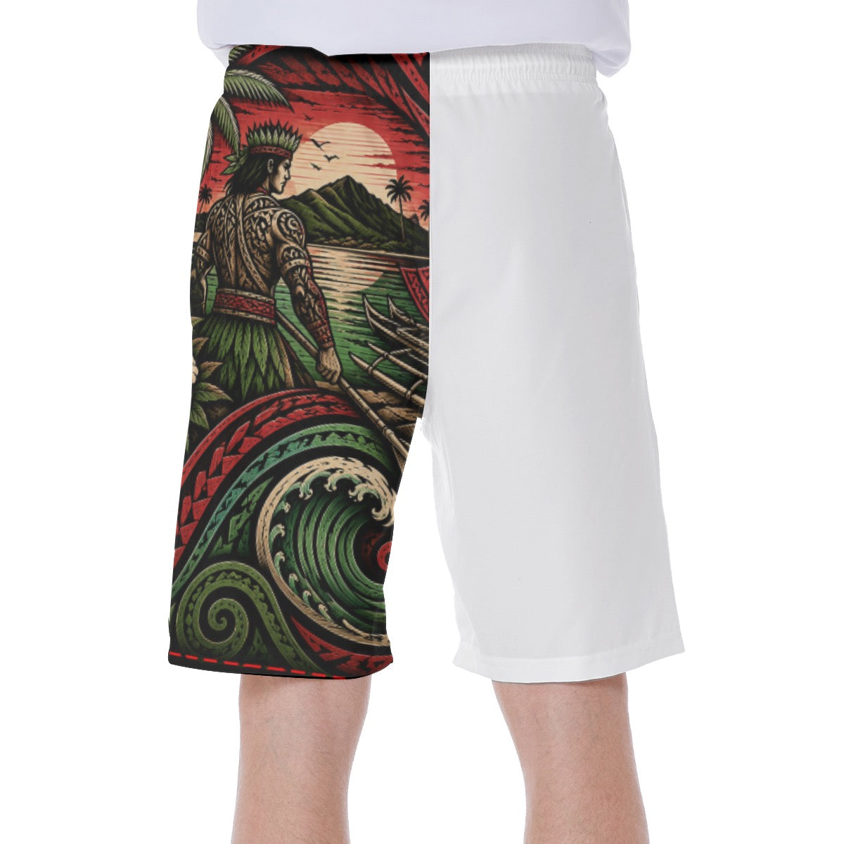 All-Over Print Men‘s Beach Shorts With Lining