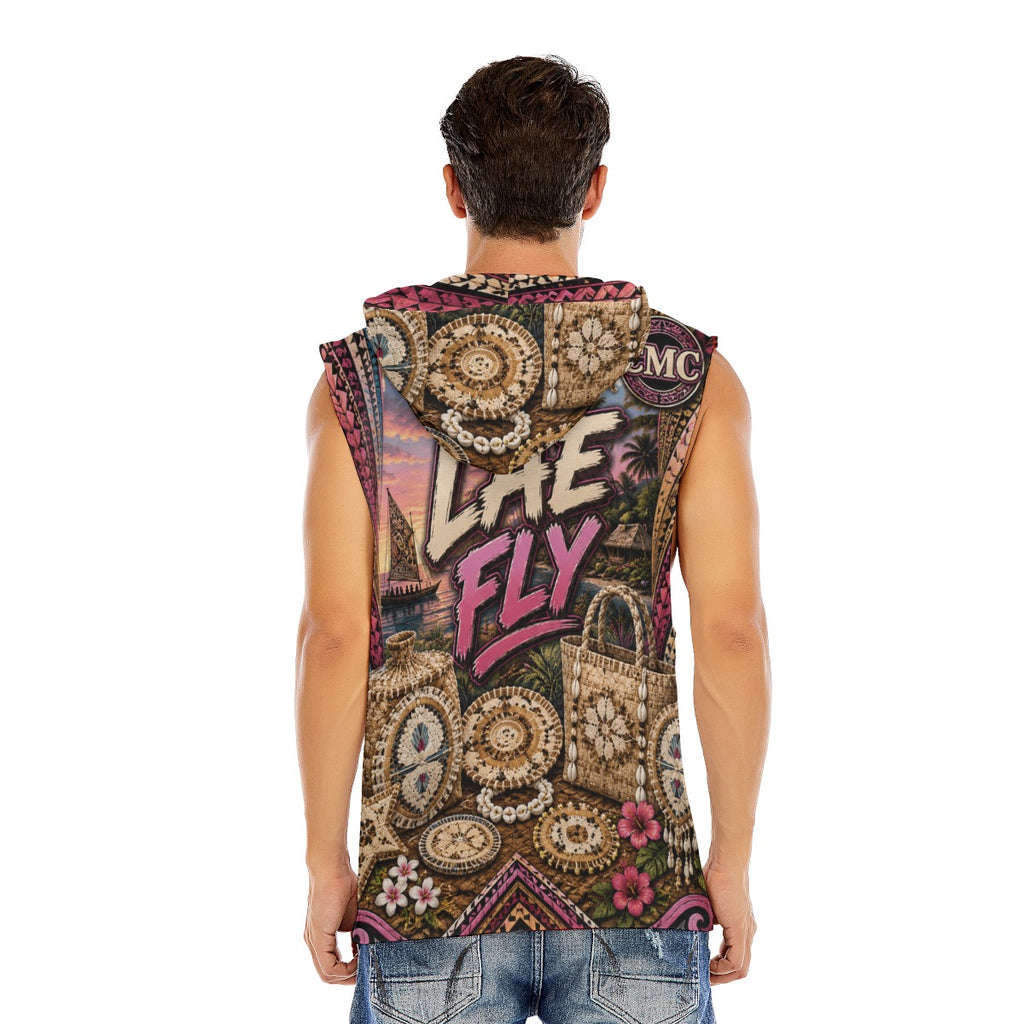 All-Over Print Men’s Sleeveless Pullover Hoodie