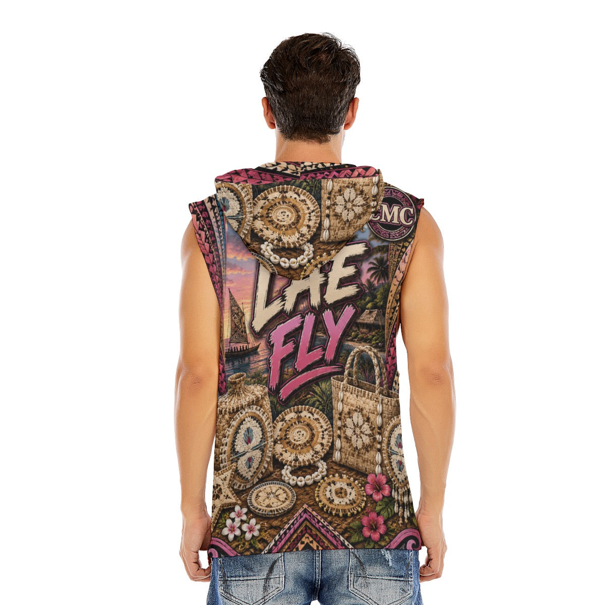 All-Over Print Men’s Sleeveless Pullover Hoodie