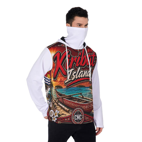 All-Over Print Men's Heavy Fleece Hoodie With Mask