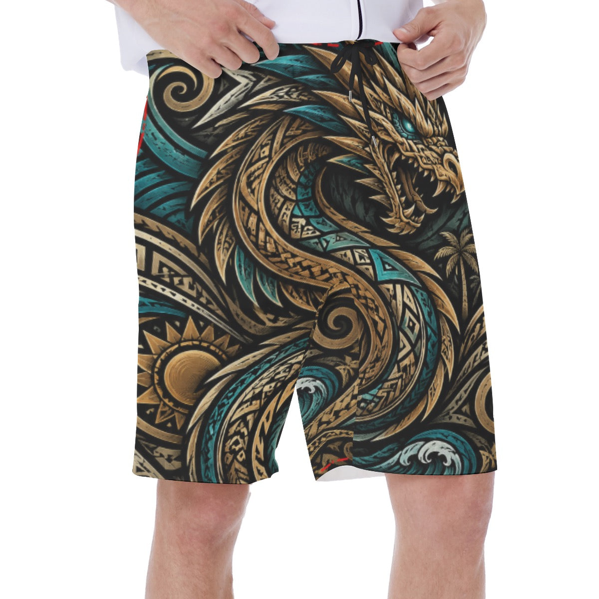 All-Over Print Men‘s Beach Shorts With Lining