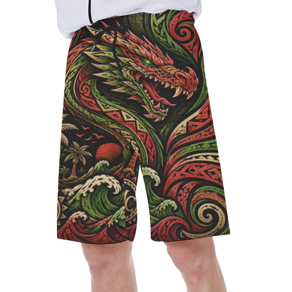 All-Over Print Men‘s Beach Shorts With Lining