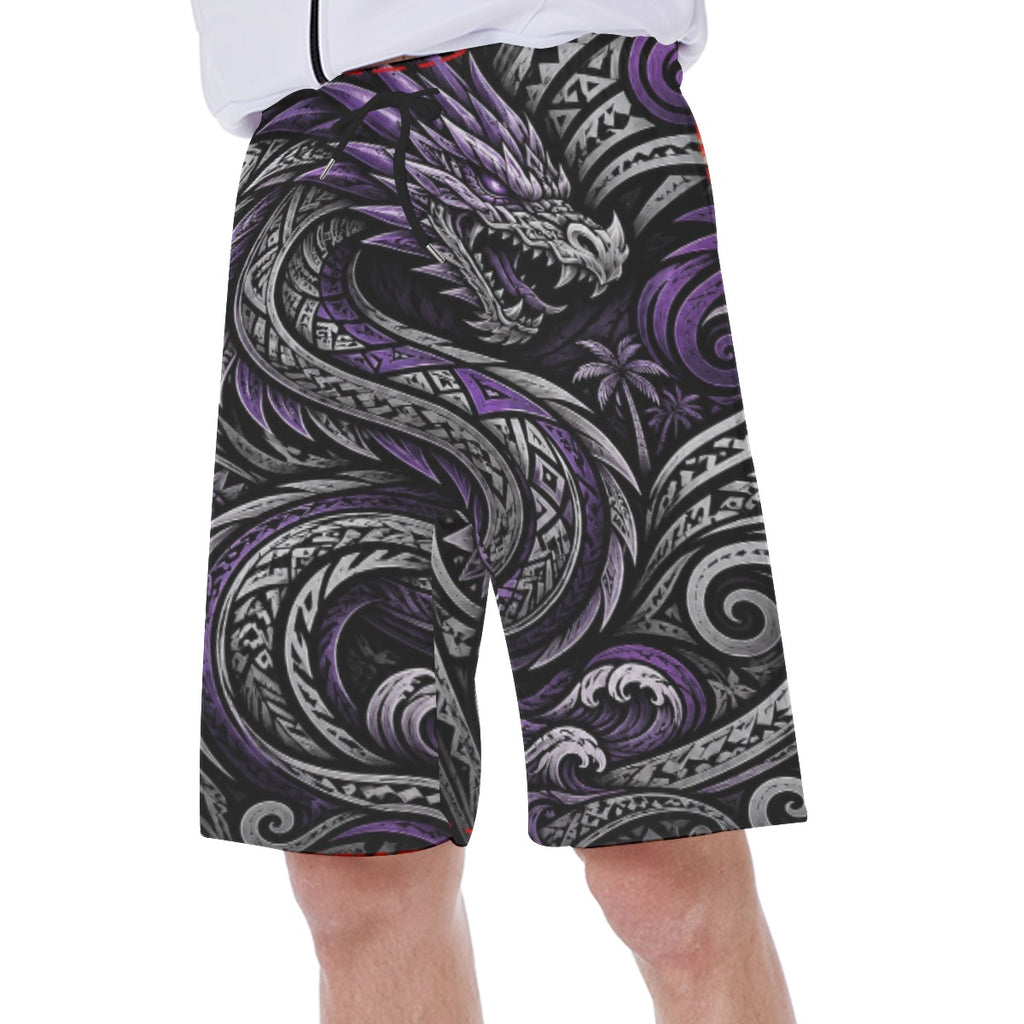 All-Over Print Men‘s Beach Shorts With Lining