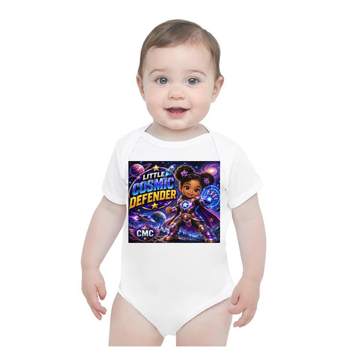 "Little Cosmic Defender" Baby Onesie | Printed in USA | 190GSM