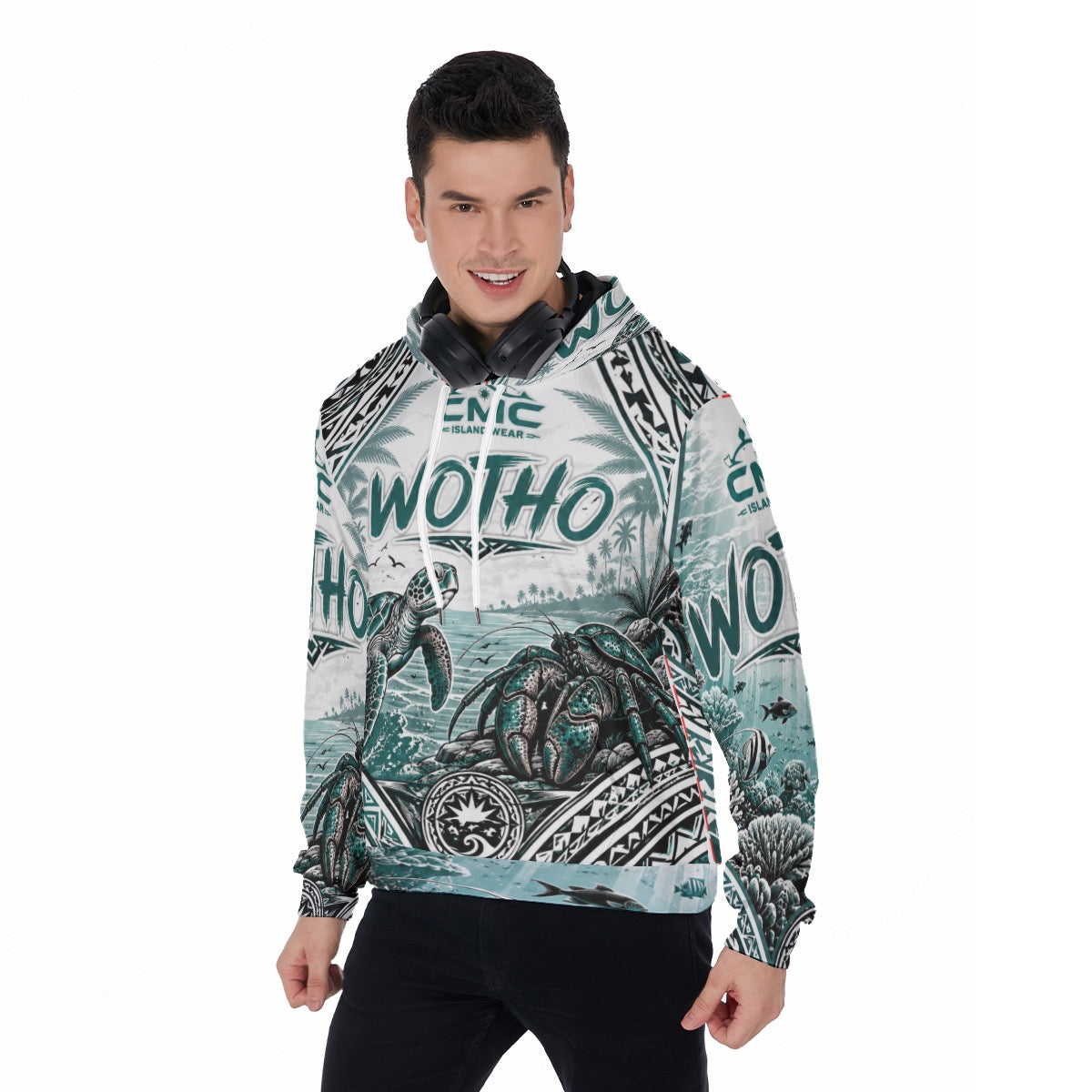 All-Over Print Men's Thicken Pullover Hoodie