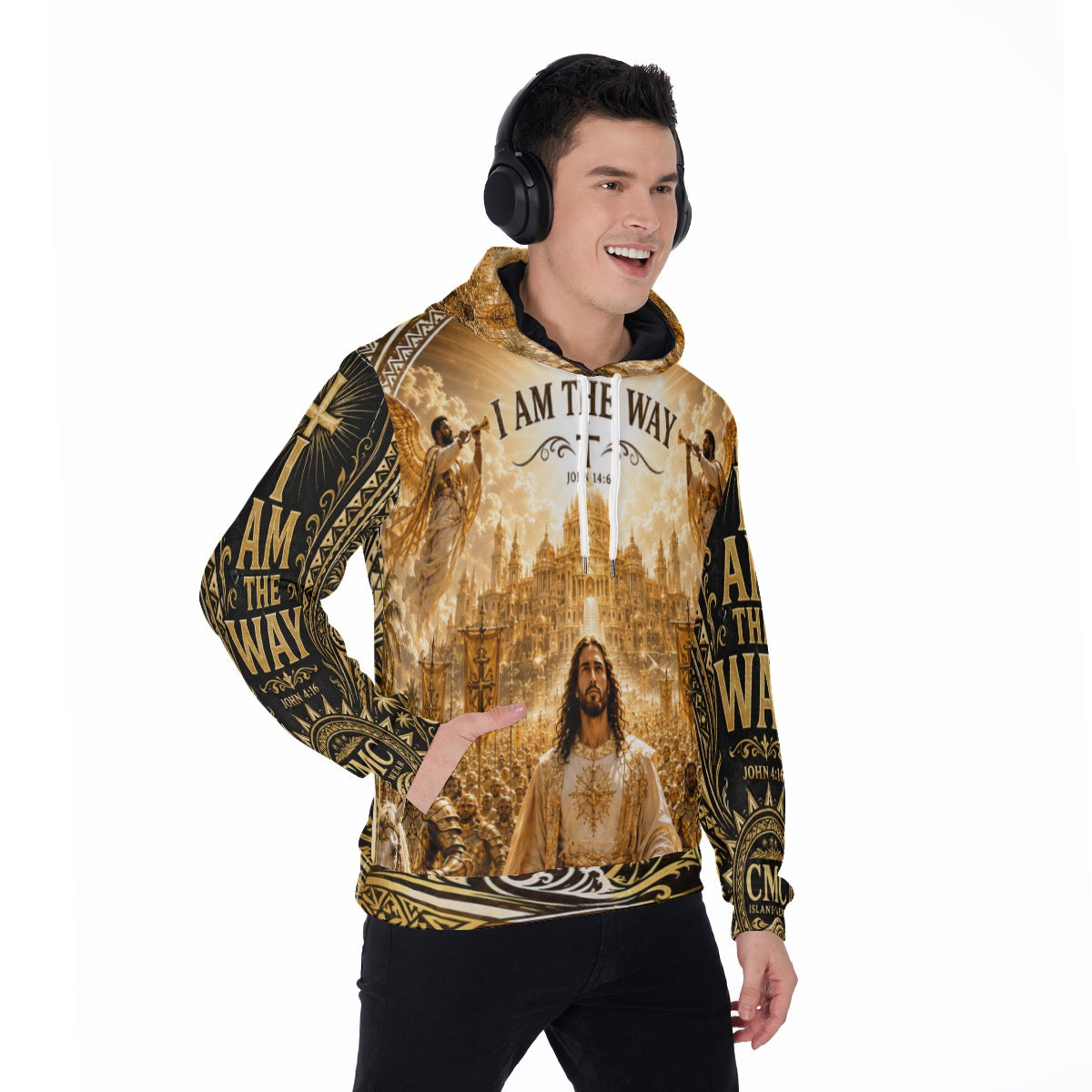 All-Over Print Men's Thicken Pullover Hoodie