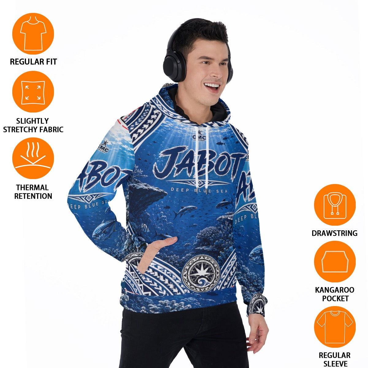 All-Over Print Men's Thicken Pullover Hoodie