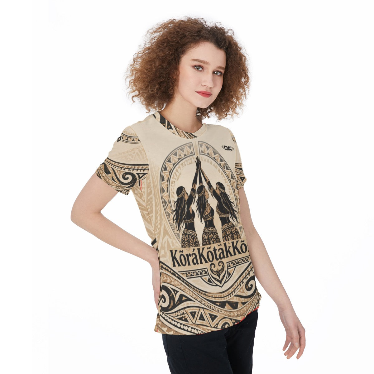 All-Over Print Round Neck T-Shirt
