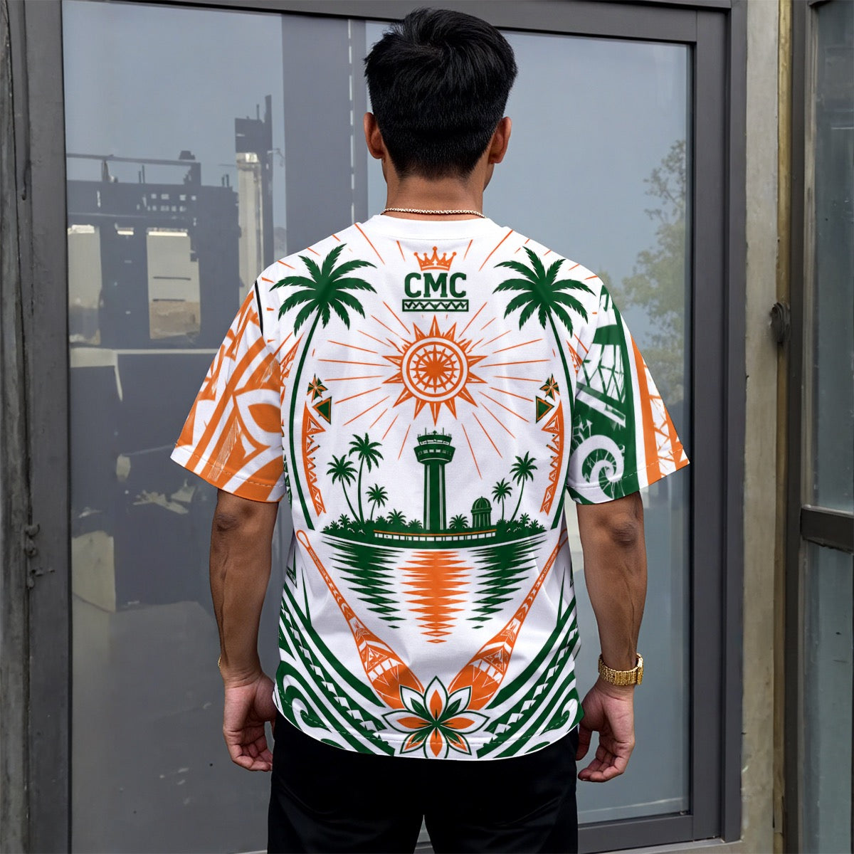 All-Over Print Unisex Drop-shoulder T-shirt|180GSM