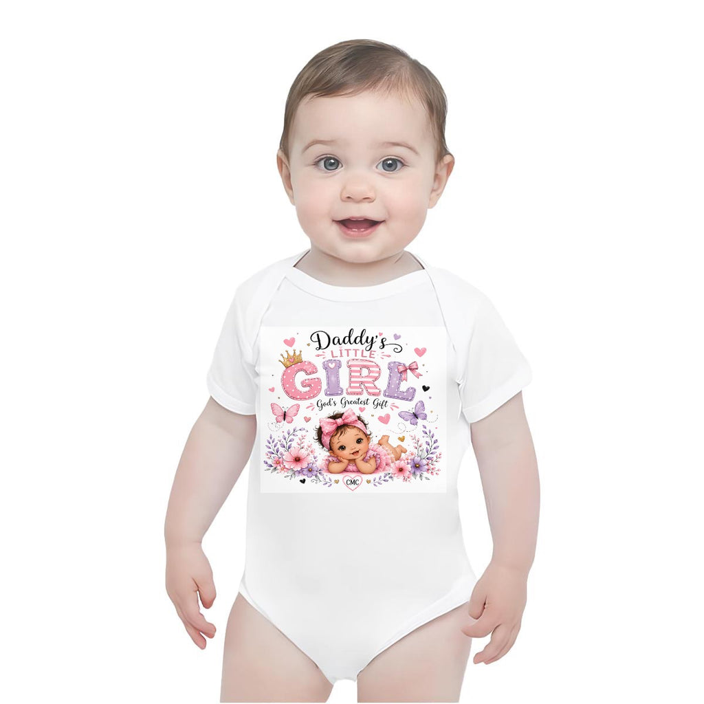 Baby Short-Sleeve Onesie Printed in USA| 190GSM Front DTF
