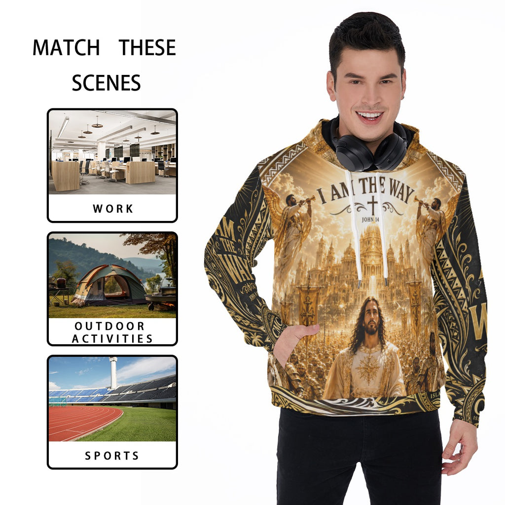 All-Over Print Men's Thicken Pullover Hoodie