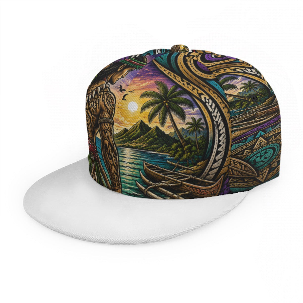 Baseball Cap With Flat Brim