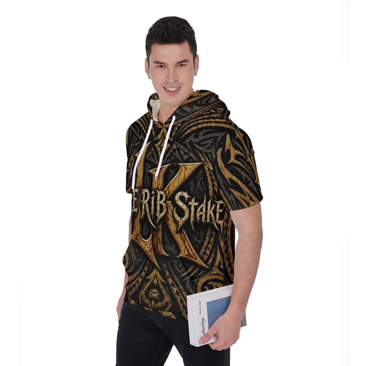 All-Over Print Men's Short Sleeve Hoodie T-Shirt