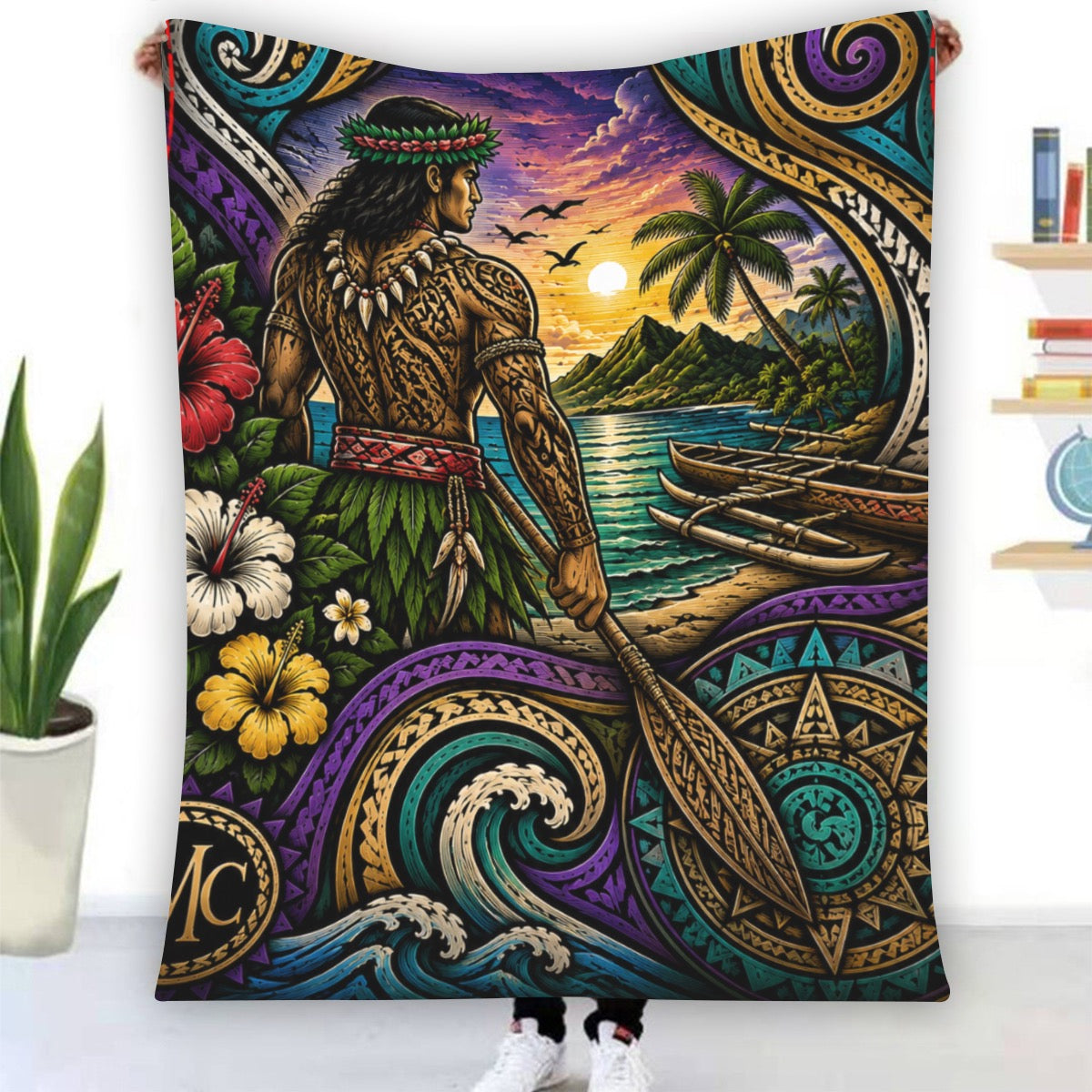 Single-Side Printing Flannel Blanket