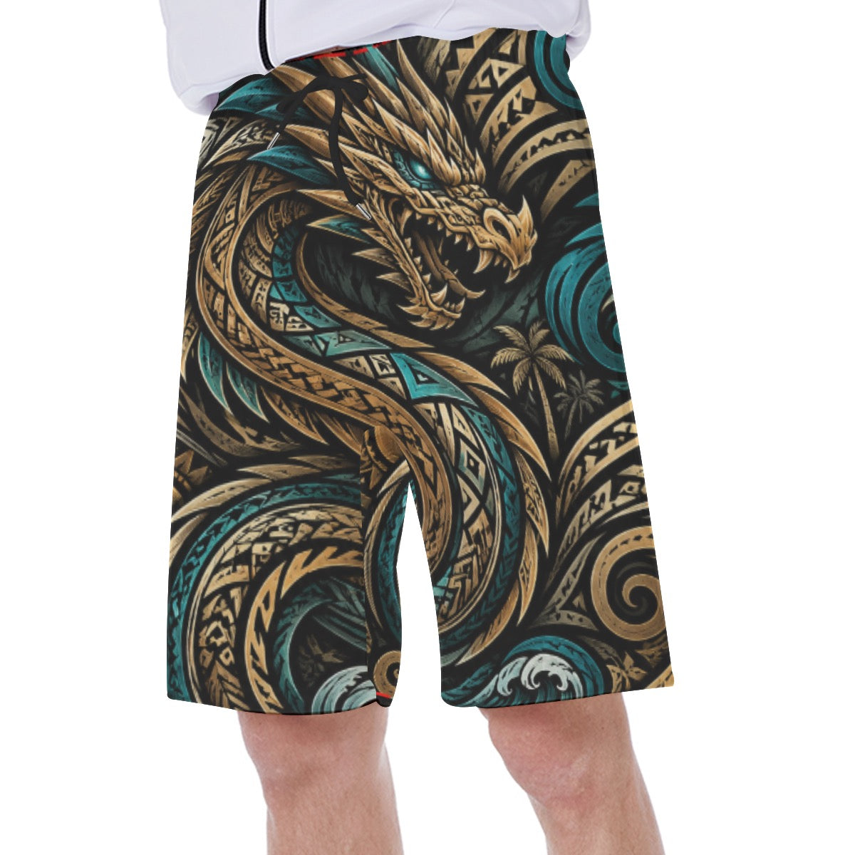 All-Over Print Men‘s Beach Shorts With Lining