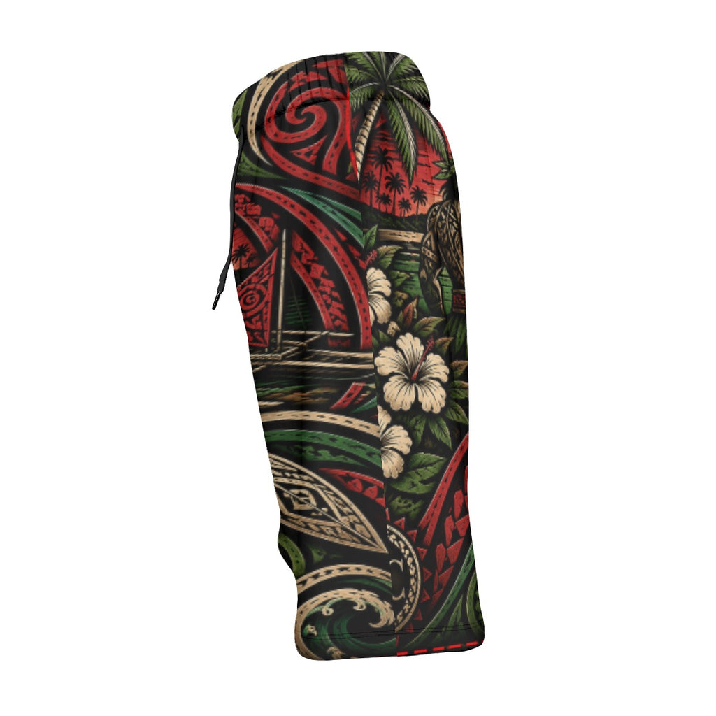 All-Over Print Men‘s Beach Shorts With Lining
