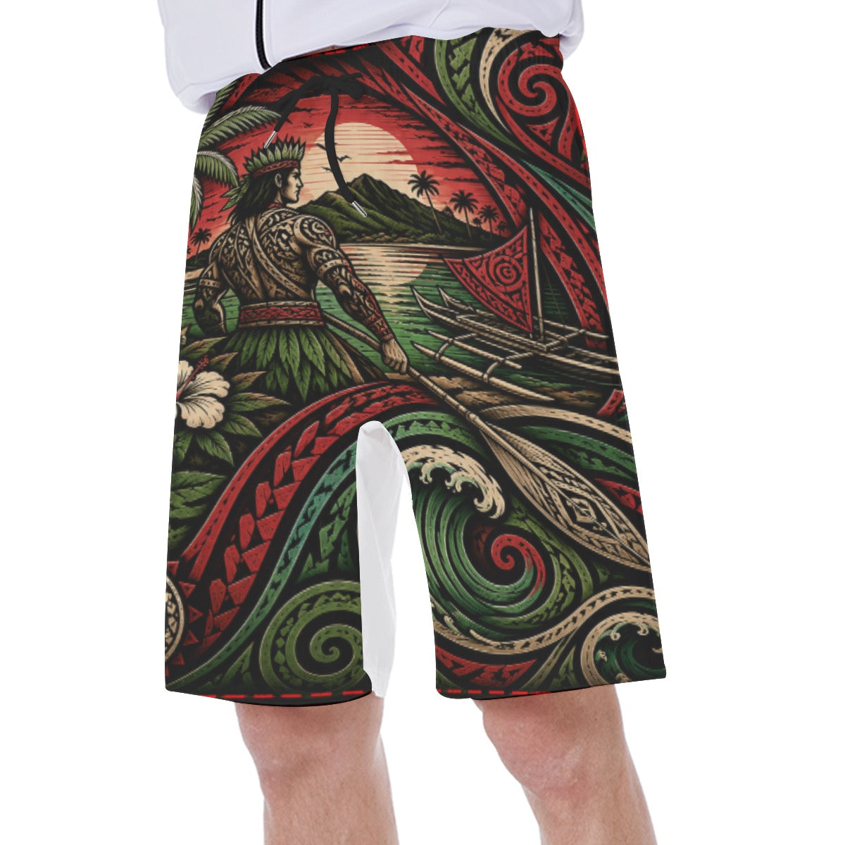 All-Over Print Men‘s Beach Shorts With Lining