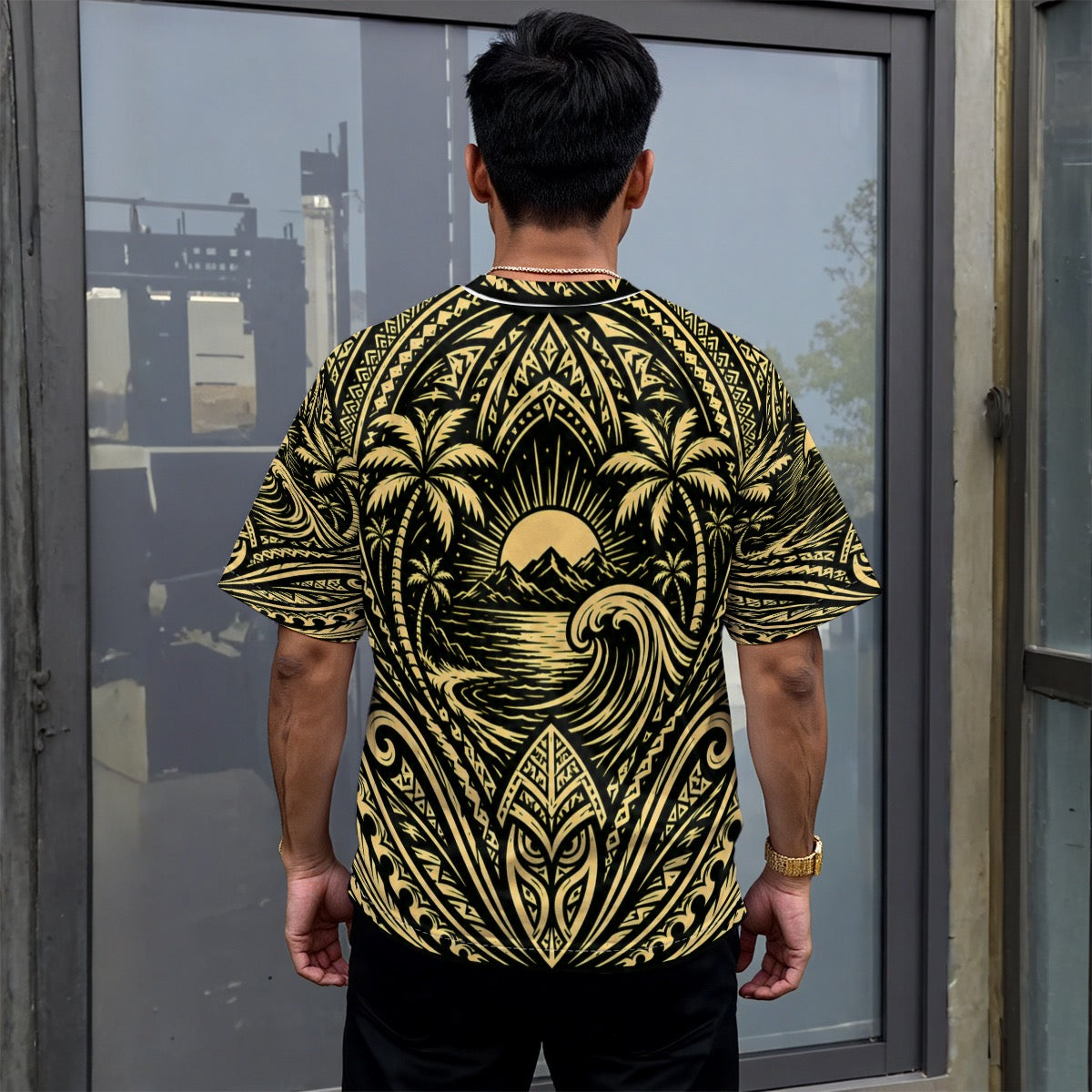 All-Over Print Unisex Drop-shoulder T-shirt|180GSM