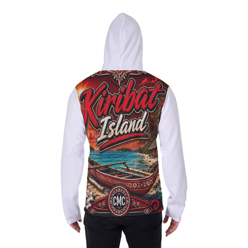 All-Over Print Men's Heavy Fleece Hoodie With Mask