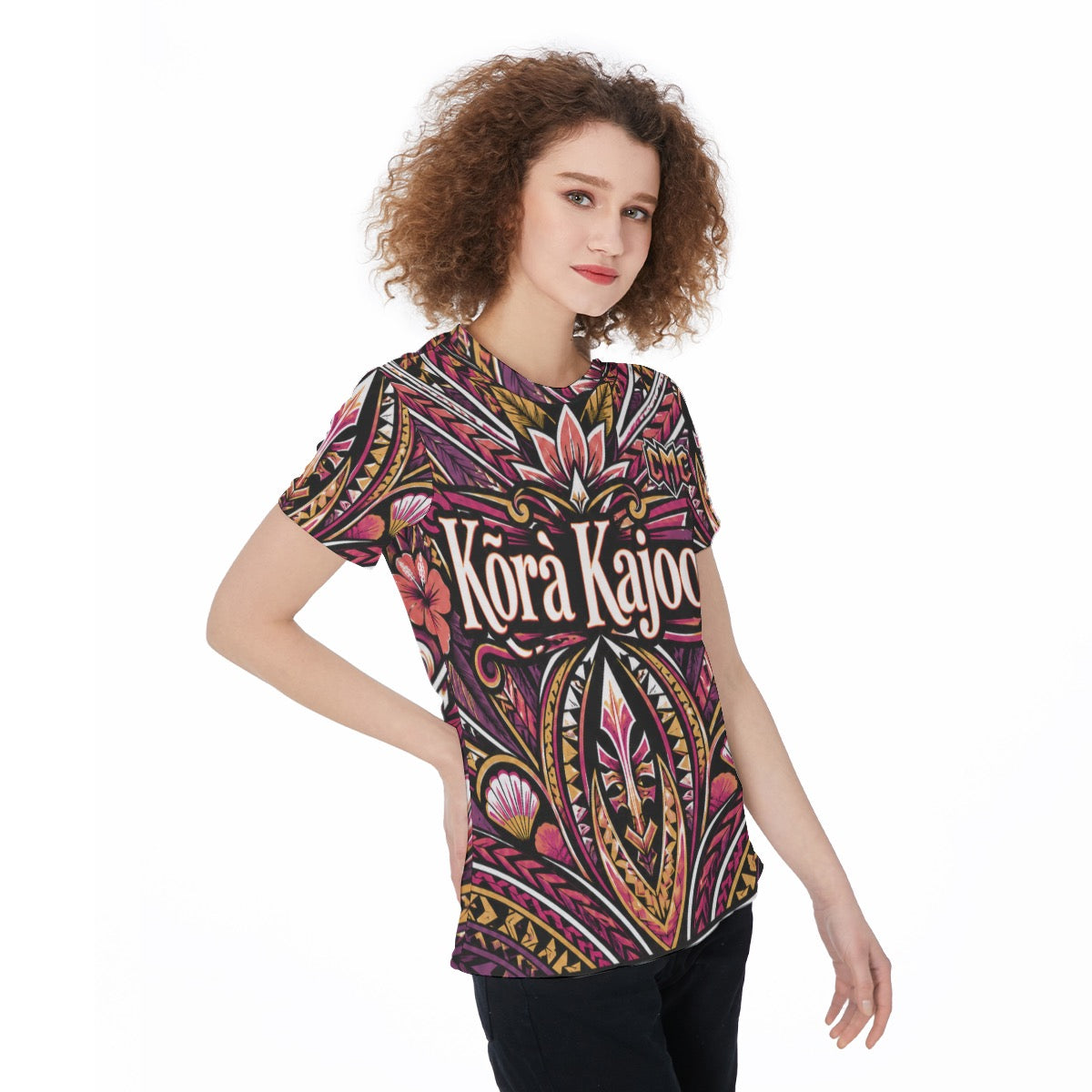 All-Over Print Round Neck T-Shirt