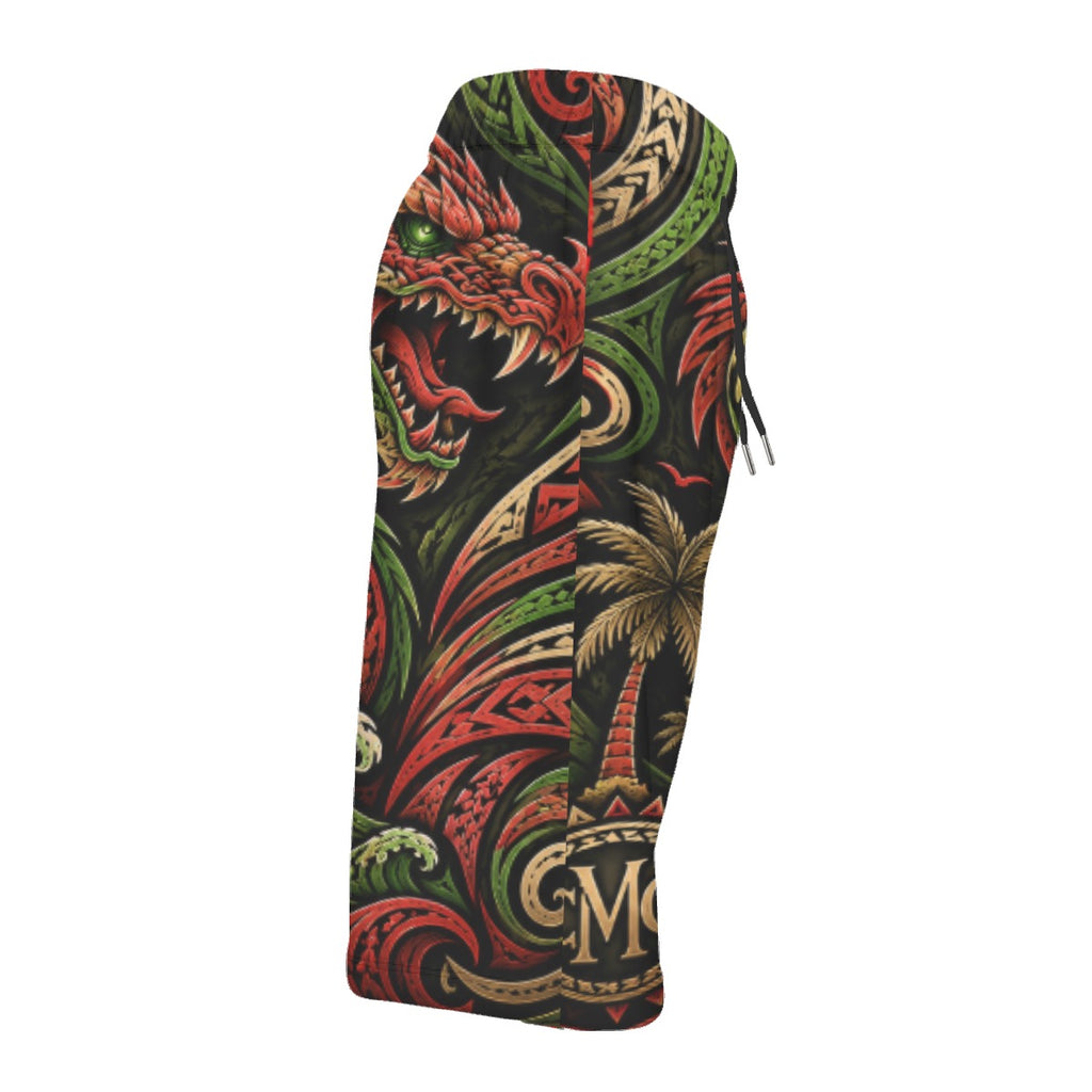 All-Over Print Men‘s Beach Shorts With Lining