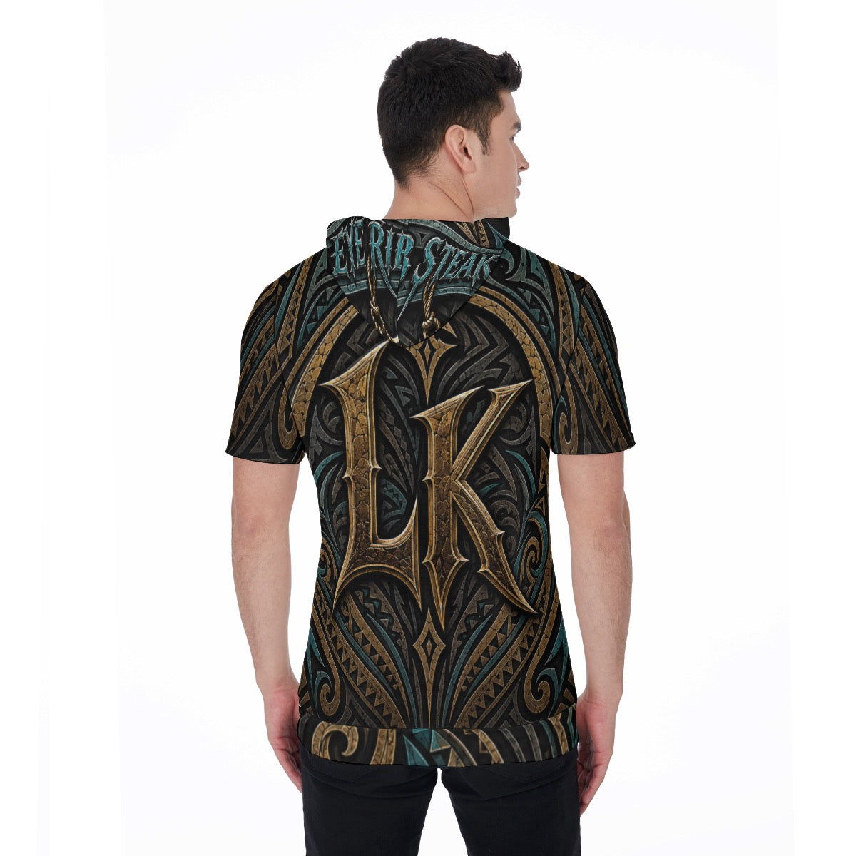 All-Over Print Men's Short Sleeve Hoodie T-Shirt