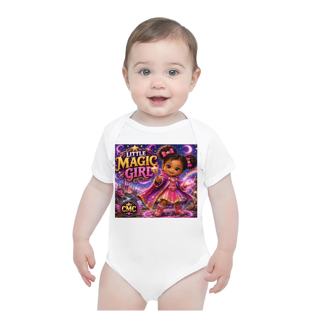 Baby Short-Sleeve Onesie Printed in USA| 190GSM Front DTF