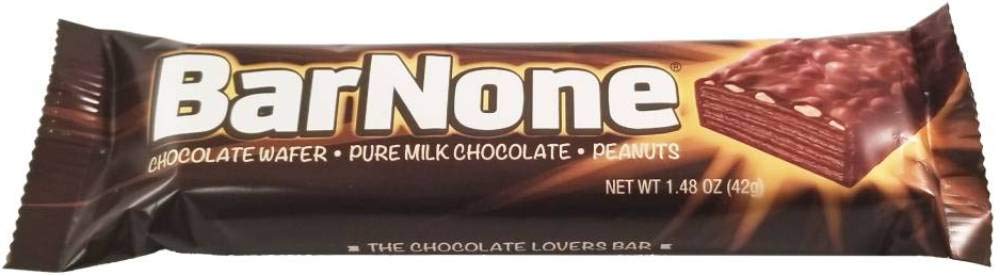 BarNone Milk Chocolate Bar | Peanuts and Chocolate Wafer | 24 Count | A chocolate wafer made with pure milk chocolate with a peanut crunch. Chocolate Candy Bar. Brought to you by Iconic Candy