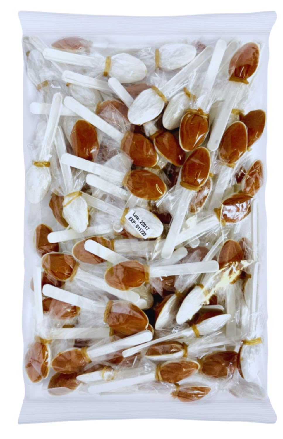 Mini Cucharita Tamarindo Spoon Candy (100 Count) - Dulces Típicos Brand - Hot Candy Tamarind Mini Spoon - Mexican Candy