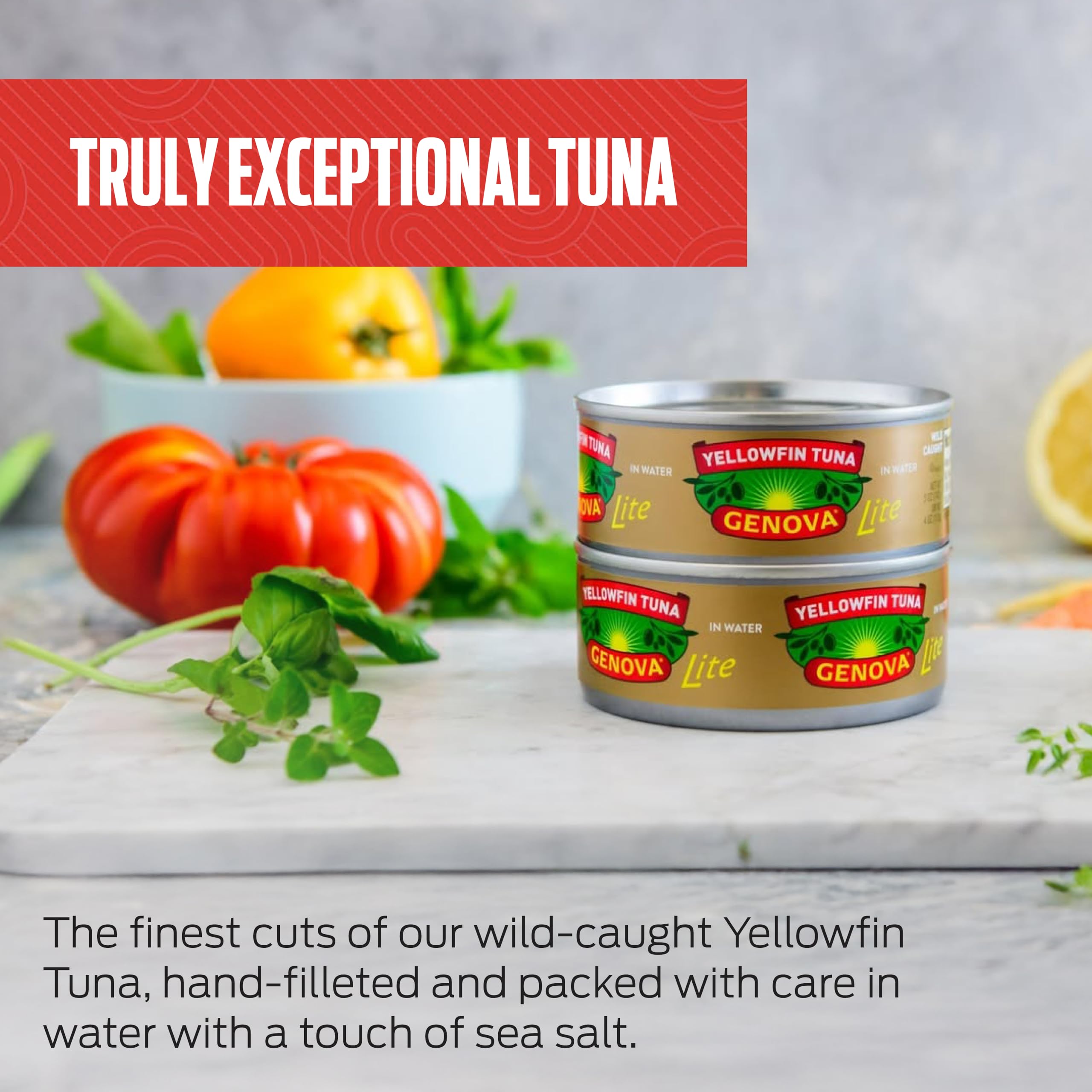 Genova Premium Yellowfin Tuna in Olive Oil, 5 Ounce Cans, 8-Pack – Nutrient Rich, High Protein Canned Tuna Fish - Delicious, Easy, Nutritious Ready to Eat Meals
