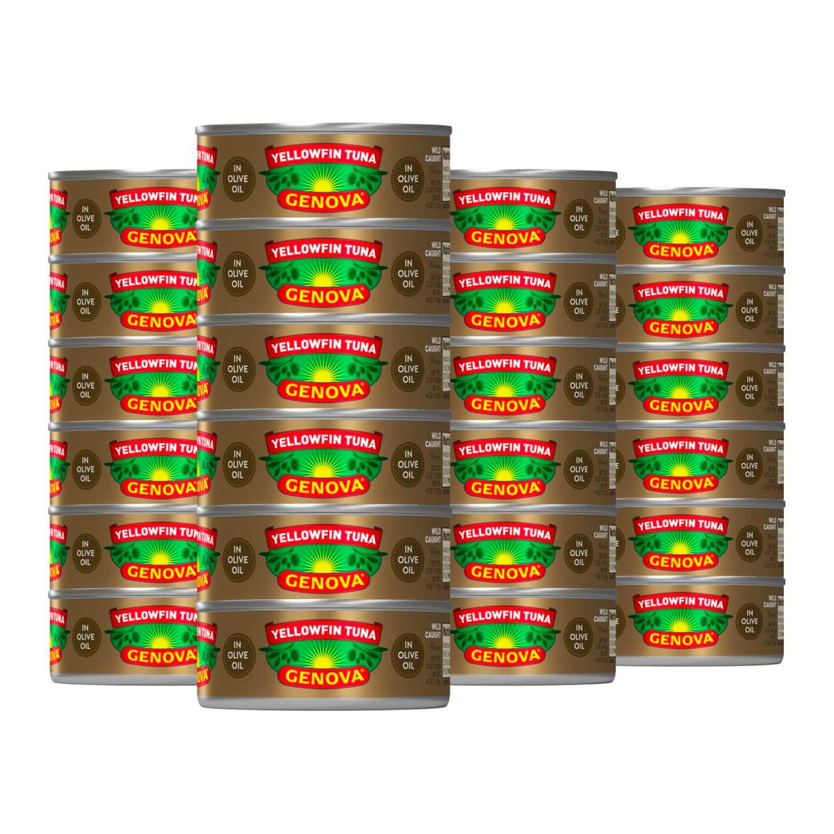 Genova Premium Yellowfin Tuna in Olive Oil, 5 Ounce Cans, 8-Pack – Nutrient Rich, High Protein Canned Tuna Fish - Delicious, Easy, Nutritious Ready to Eat Meals