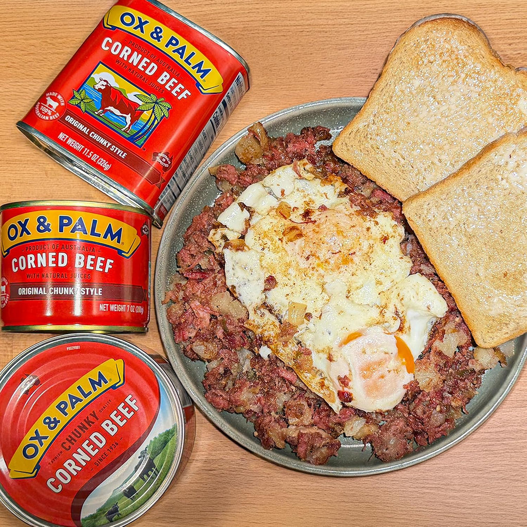 Ox & Palm Corned Beef, Original Chunky Style, 11.5 Oz (Pack of 12)